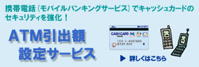 �g�ѓd�b�i���o�C���o���L���O�T�[�r�X�j�ŃL���b�V���J�[�h�̃Z�L�����e�B�������IATM���o�z�ݒ�T�[�r�X�@�ڂ����͂�����