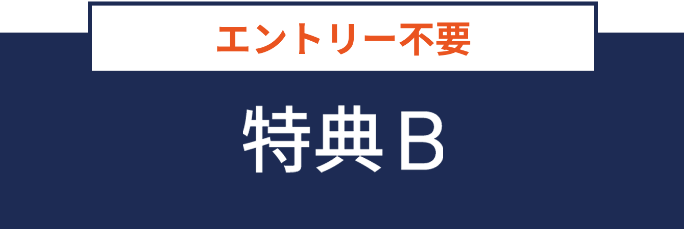 エントリー不要 特典A