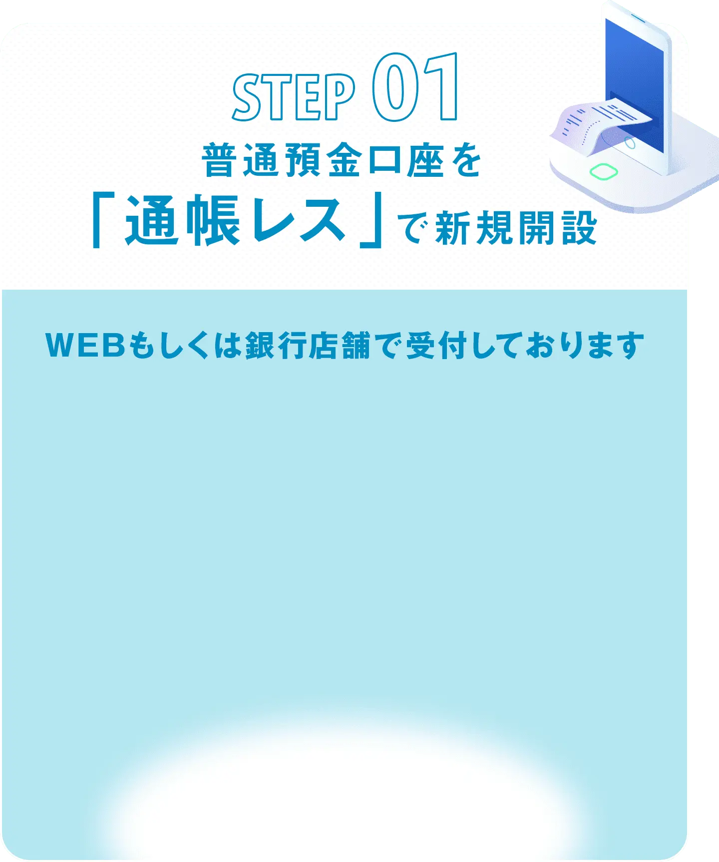 STEP01 普通預金口座を「通帳レス」で新規開設