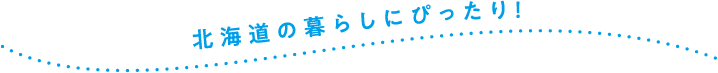 北海道の暮らしにぴったり！